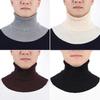 Thickened Wool, Fake Collar To Protect Cervical Spine, Black And White Knitted Lapel Neck, Scarf To Keep Warm, Versatile Neck Cover For Men