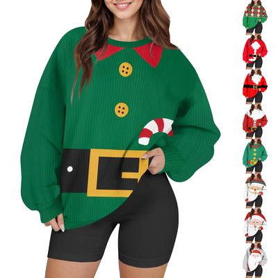 Женский модный повседневный шерстяной трикотажный пуловер с длинным рукавом и круглым вырезом