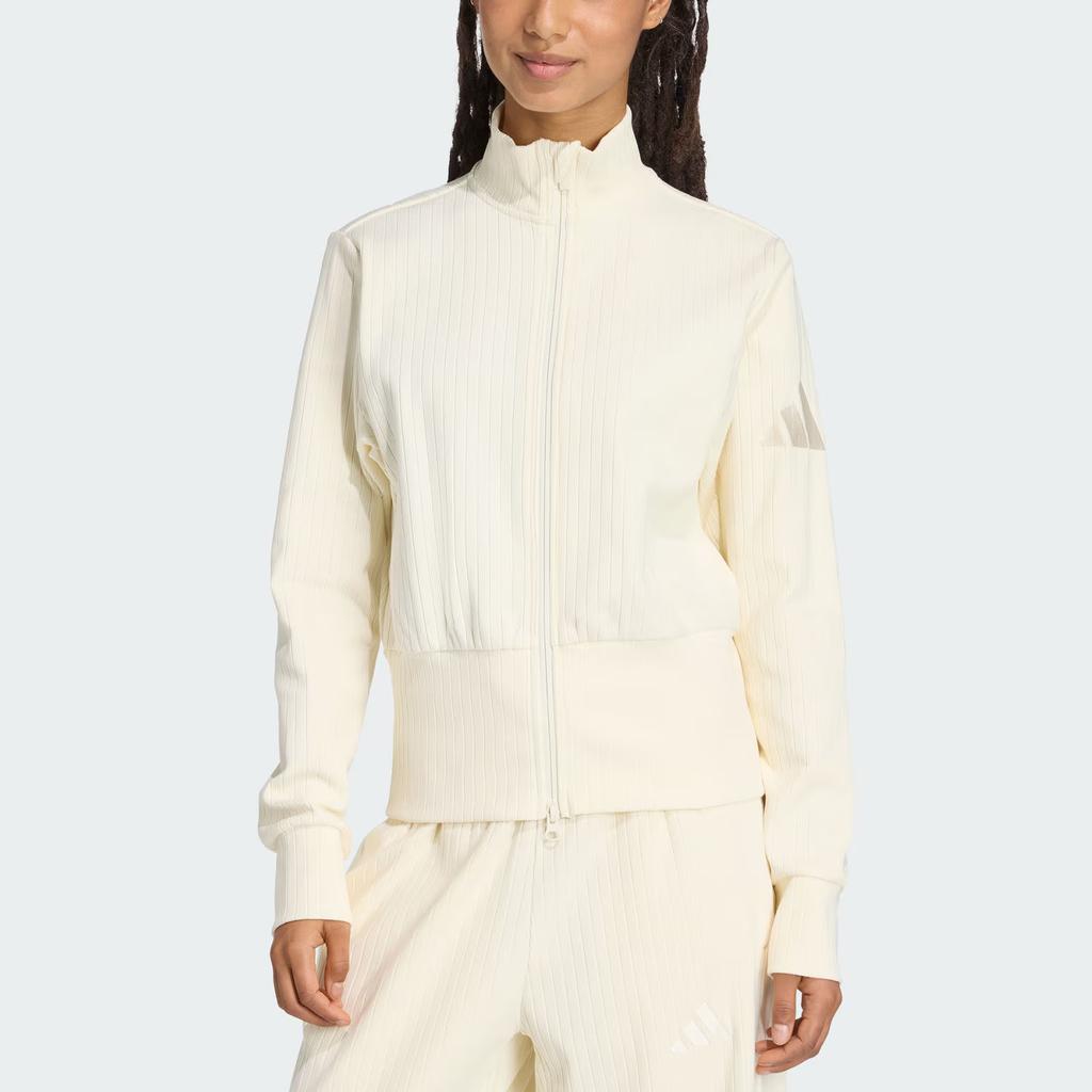 Adidas All Season Solid Color Stand Collar Zip Long Sleeve Jacket Women Jacket JW7434