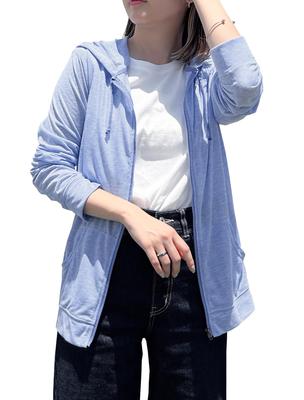 Meirire UV Protection Long UV Sun Air Conditioning Protection Women's Hoodie, Summer, Thin, Quick-Drying, Cool, Sleeves, Protection, Protection, (M,