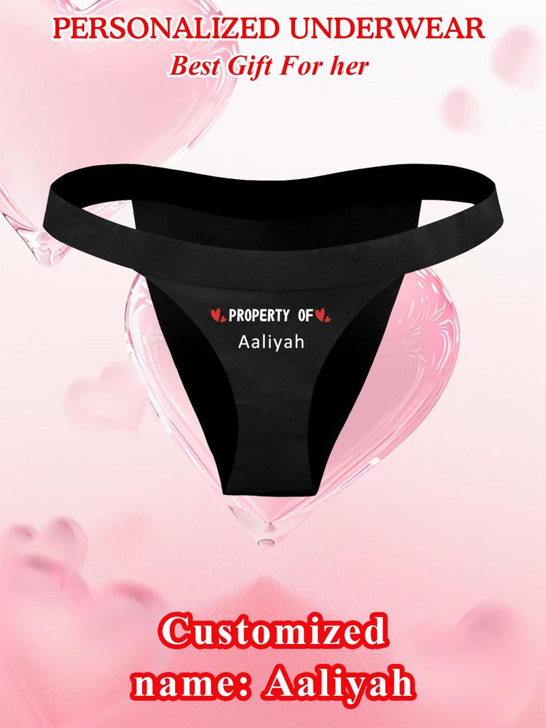 Женские сексуальные трусики-стринги с индивидуальным текстовым принтом и рисунком, удобные трусики-стринги с низкой талией