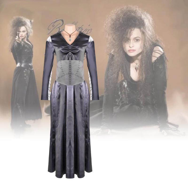 Unique Vintage Black Bellatrix Lestrange Cosplay Outfit For Magical Occasions
