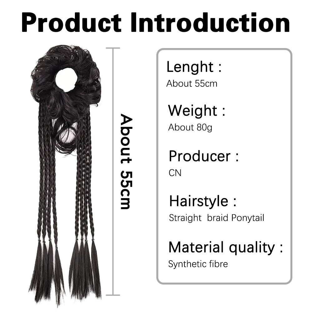 MERISIHAIR Синтетические длинные шикарные плетеные накладные волосы для хвоста, термостойкие, идеально подходят для женщин, повседневные и праздничные аксессуары для волос