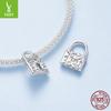 S925 Sterling Silver Retro Pattern Lock Beaded Accessories, Mysterious Style Sterling Silver Bracelet Accessories