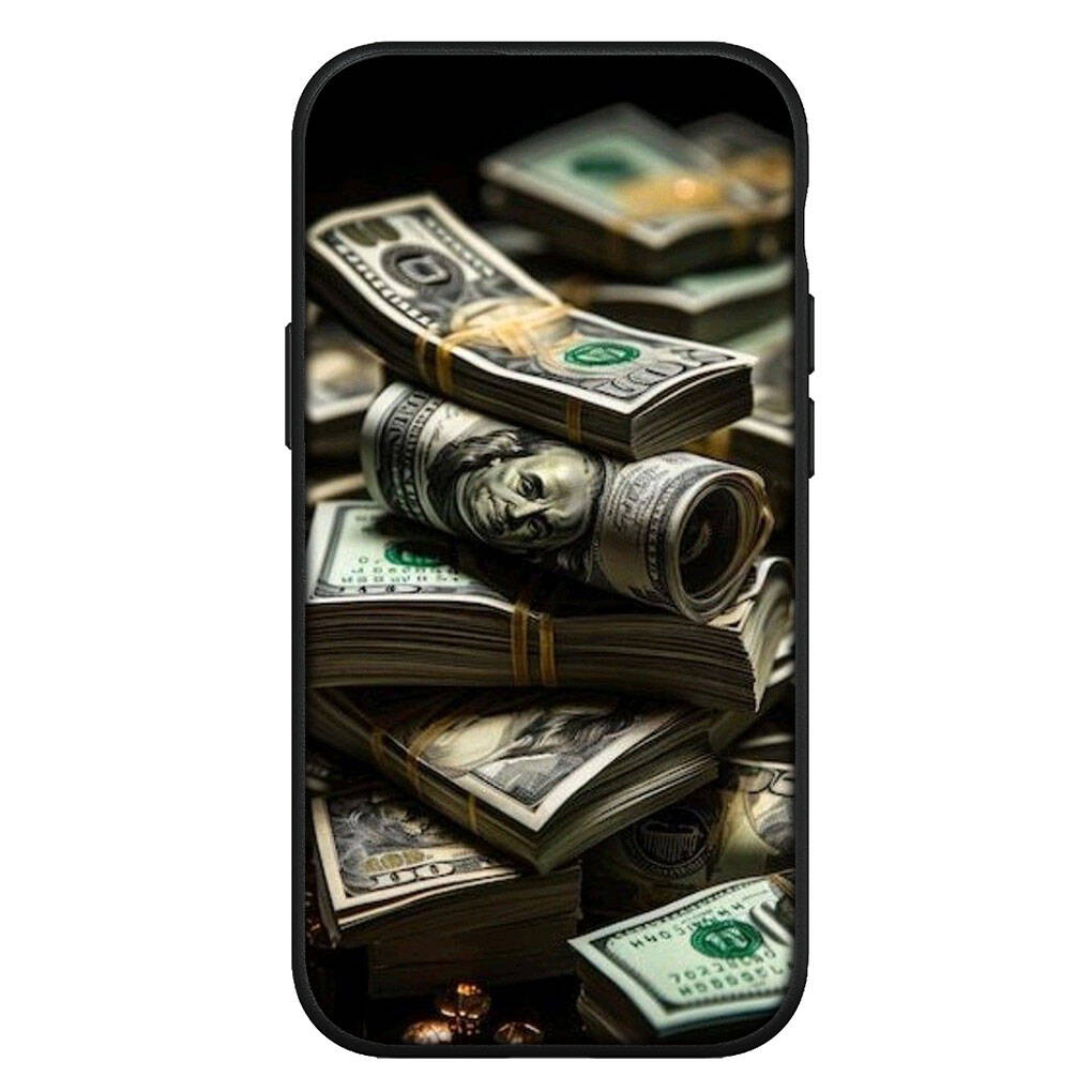 for Samsung Galaxy S25 S24 iPhone 17 16 15 Xiaomi Redmi Note 14 13 12 11 Plus Pro Max XR A37 Phone Case Wallpaper Art Money 100 Dollars OPPO Huawei