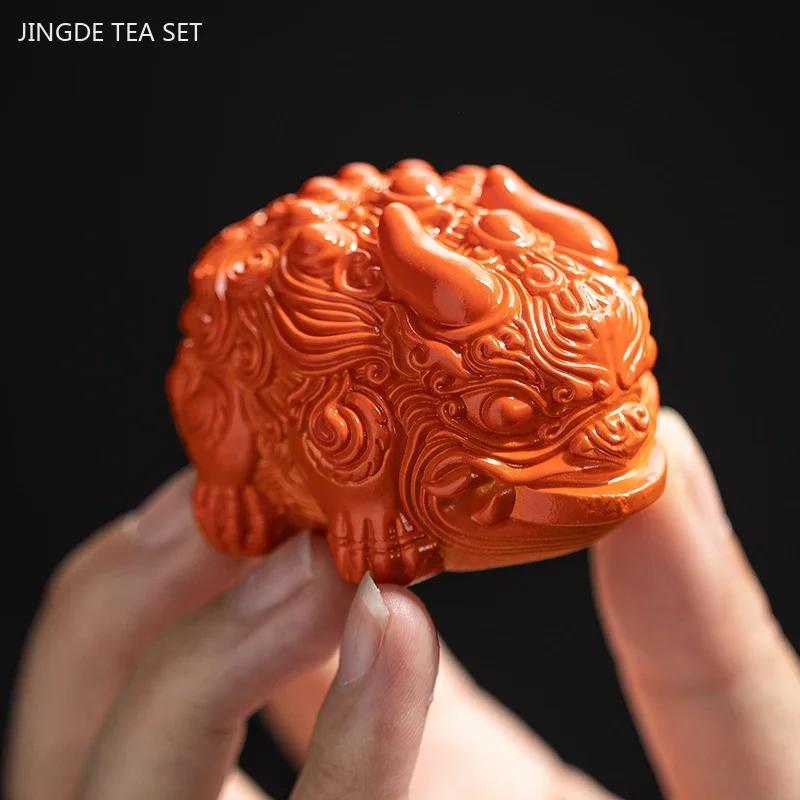 Мини смоляной меняющий цвет чайный питомец Zhaocai скульптура животного украшение для чайного стола дзен настольные украшения изысканные чайные аксессуары