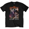 Men's Elton John Captain Fantastic Slim Fit T-shirt Medium Black