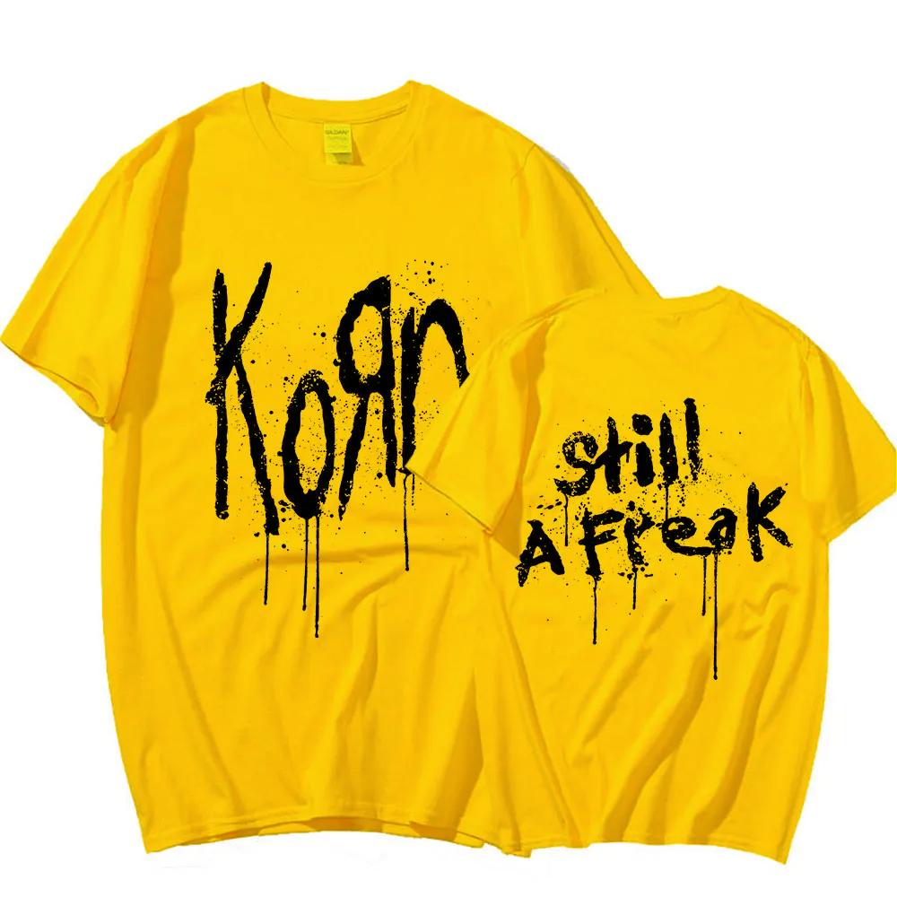 Korn Music Concert Rock Band WORLD TOUR футболка мужская винтажная металлическая готическая футболка большого размера уличная футболка с коротким рукавом
