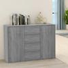 815370 vidaXL Buffet Sonoma Grey 88x30x65 Cm Engineered Wood