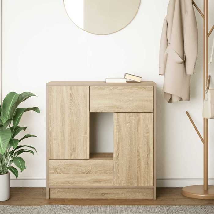 VidaXL Buffet with Drawers and Doors Sonoma Oak 70.5x34x74.5 Cm, Storage Furniture, Buffet Cabinet, Entrance Furniture, 861843