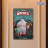 1 шт. Металлическая жестяная табличка Disney Baymax & Friends - 20,32x30,48 см, Красочное анимационное приключенческое искусство, Настенный декор, Прочный железный мотивационный