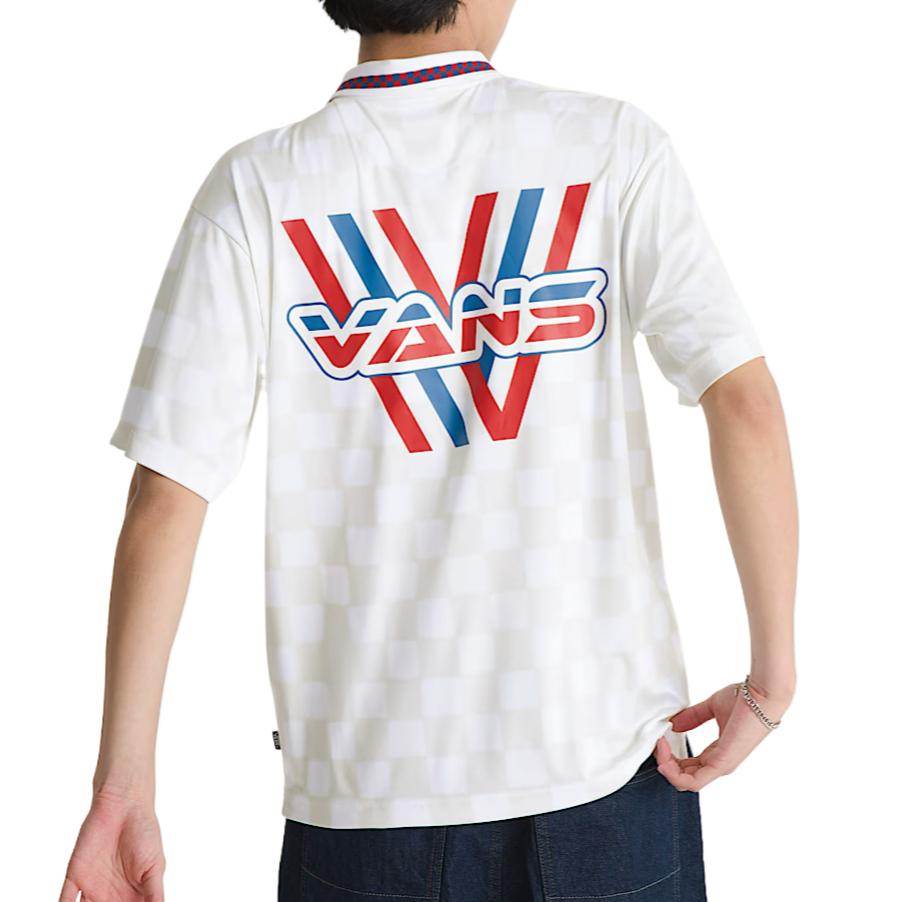 Vans Поло с коротким рукавом Цифровой футбольный джерси Мужские топы VN00122KWHT