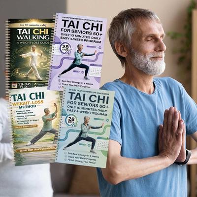 Тайцзи для пожилых людей (60+): 28-дневный дневник для прогулок, простая четырехнедельная программа, ежедневный трекер прогресса, переплет на спирали.