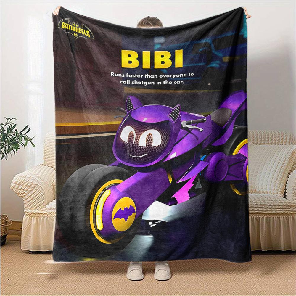 Batwheels Theme Printed Blanket - Perfect for Couch, Bed, Travel & Outdoor Use | Machine Washable, Cozy & Durable.