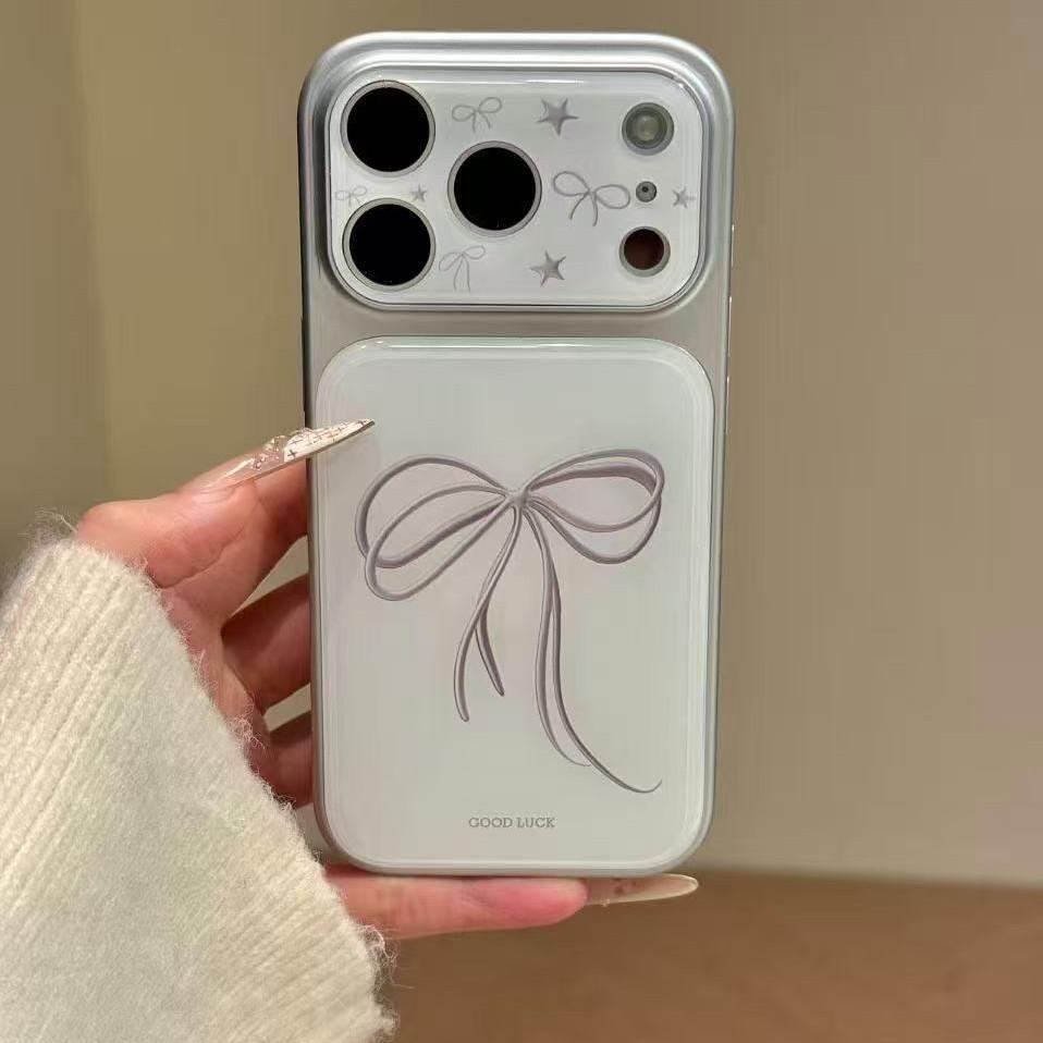 Ins бантики со звездами для iPhone17promax Apple 16/15/14 Pro чехол для телефона секунды становятся женскими