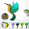 Stained Hummingbird Sun Catchers Colorful Hummingbird Decor Hanging WindowHome Decor
