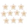 10Pcs Wooden Hanging Picture Frame Diy Mini Star Ornament Album Party Decor