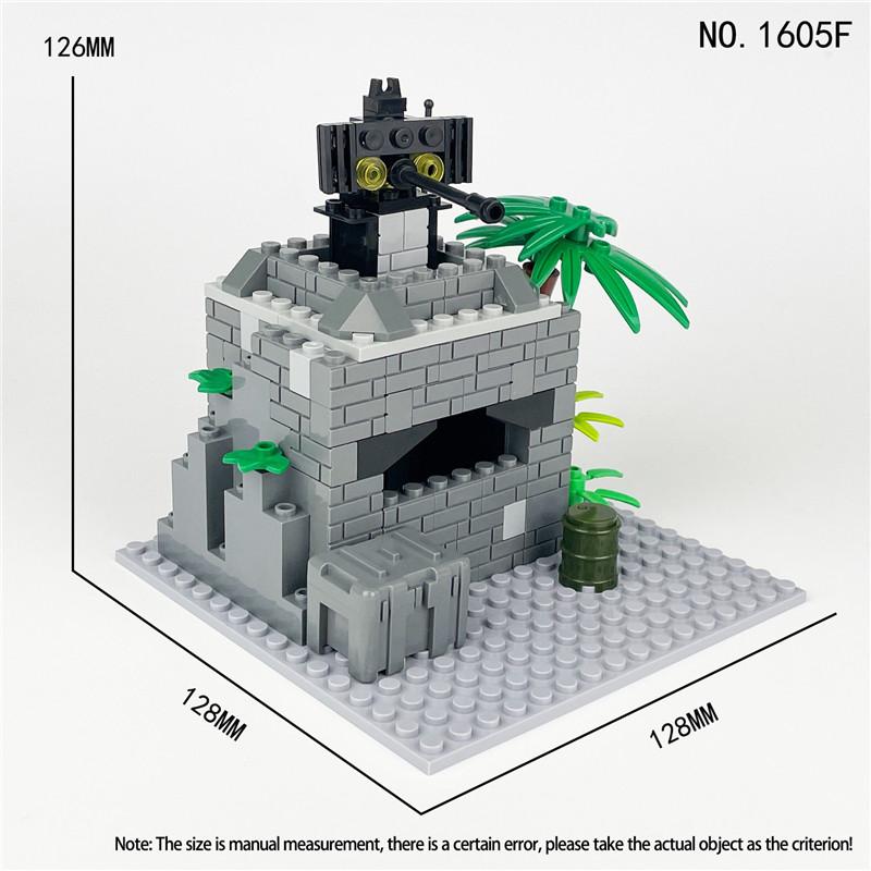 Конструктор MOC City Военная сторожевая башня Строительные кубики Полевой командный пункт Блоки Игрушки, идеально подходящие для детей Мальчиков Рождественский Подарок на День Рождения
