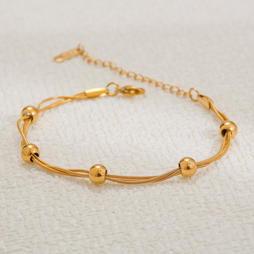 Новый женский золотой браслет легкий роскошный браслет невыцветающий браслет оптовая мода