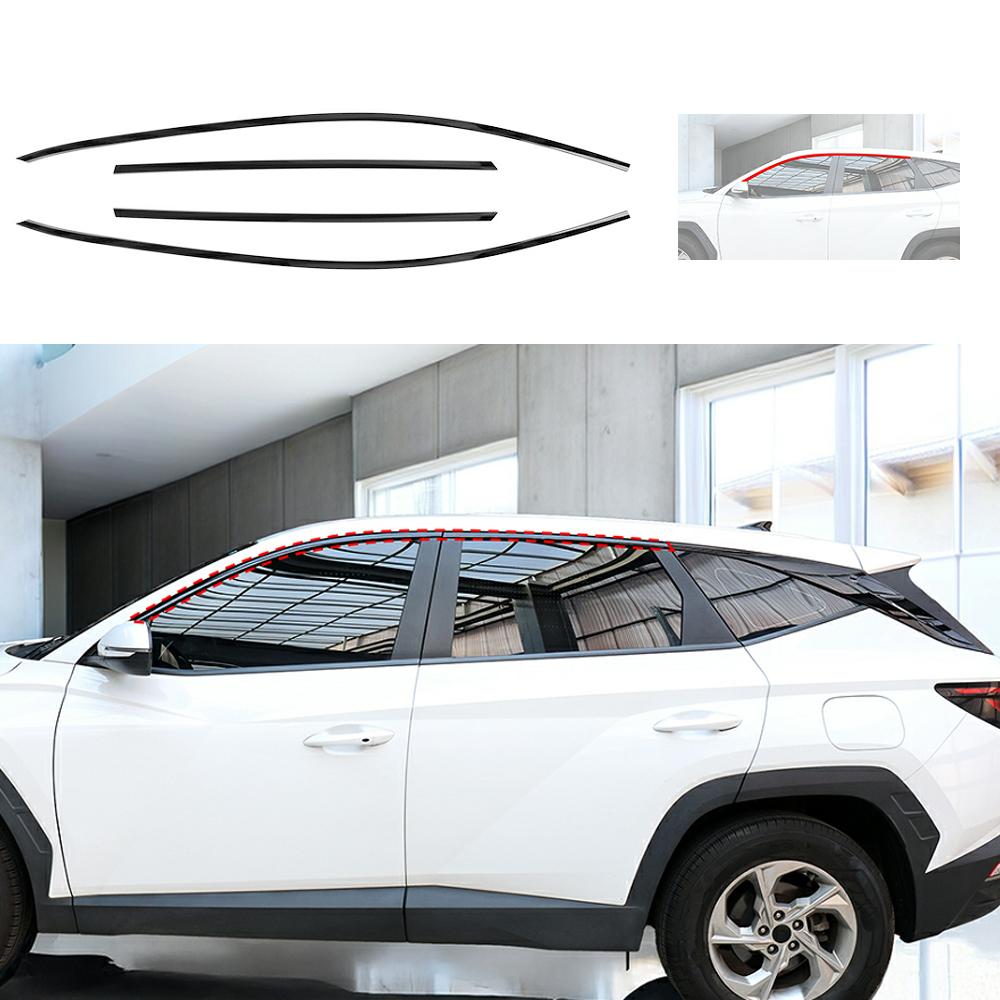 Для Hyundai Tucson NX4 2026-2026 6 ШТ. ABS Декоративная полоска на окно автомобиля Кнопка Покрытие боковой панели Отделка Окно стойки D Декоративная полоска