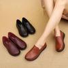 Women's Soft-soled Mother Shoes Comfortable Middle-aged and Elderly Leather Shoes Spring and Autumn Flat Non-slip Grandma Casual Leather Shoes