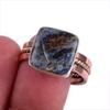 Natural Pietersite Gemstone Two Tone 925 Sterling Silver Jewelry Ring S.10 r2R16