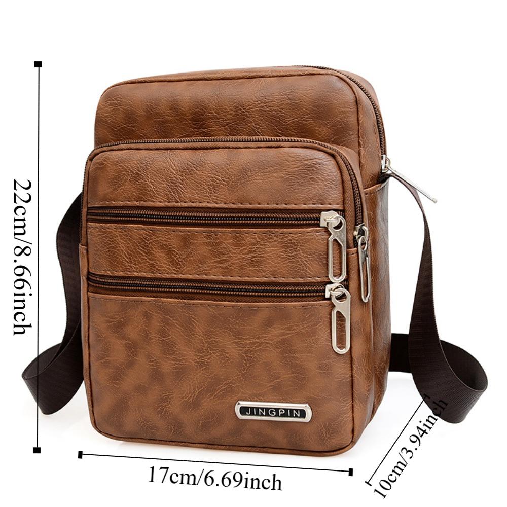 Квадратная деловая сумка-мессенджер из искусственной кожи в винтажном стиле, мужская сумка через плечо, прочная мужская наплечная сумка, дорожная