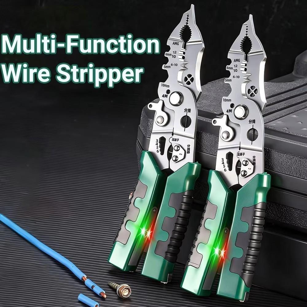 Multifunctional Wire Rope Cutters Rubber Grip Cable Stripper Pliers Cable Repair