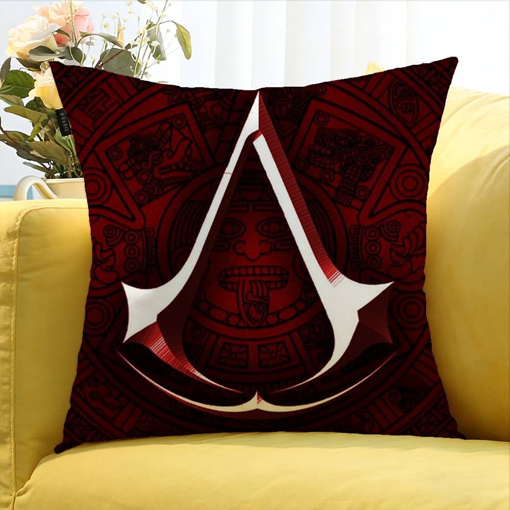 Game AAssassins CCreed logo Various Sizes Square Pillow Case For Car Home Bedchamber Decor