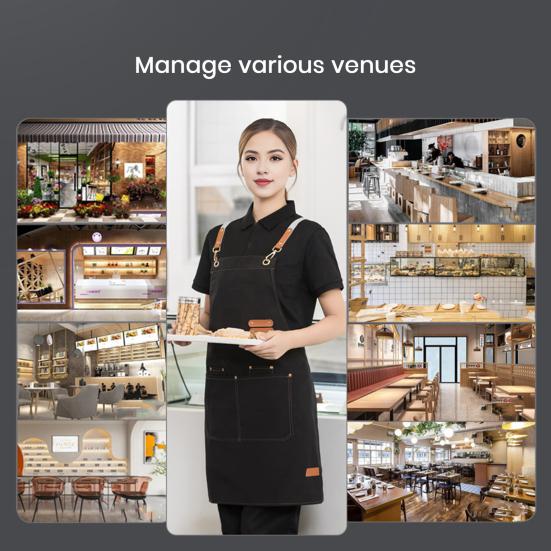 Водонепроницаемый кухонный фартук с карманами для мужчин и женщин, передник для уборки, завязка на талии, рабочая униформа для барбекю, подарок