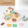 Wooden simulation ice cream cone ice cream small cart children's play toy