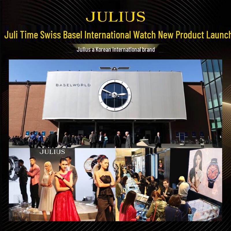 Женские винтажные кварцевые часы Julius с покрытием из розового золота