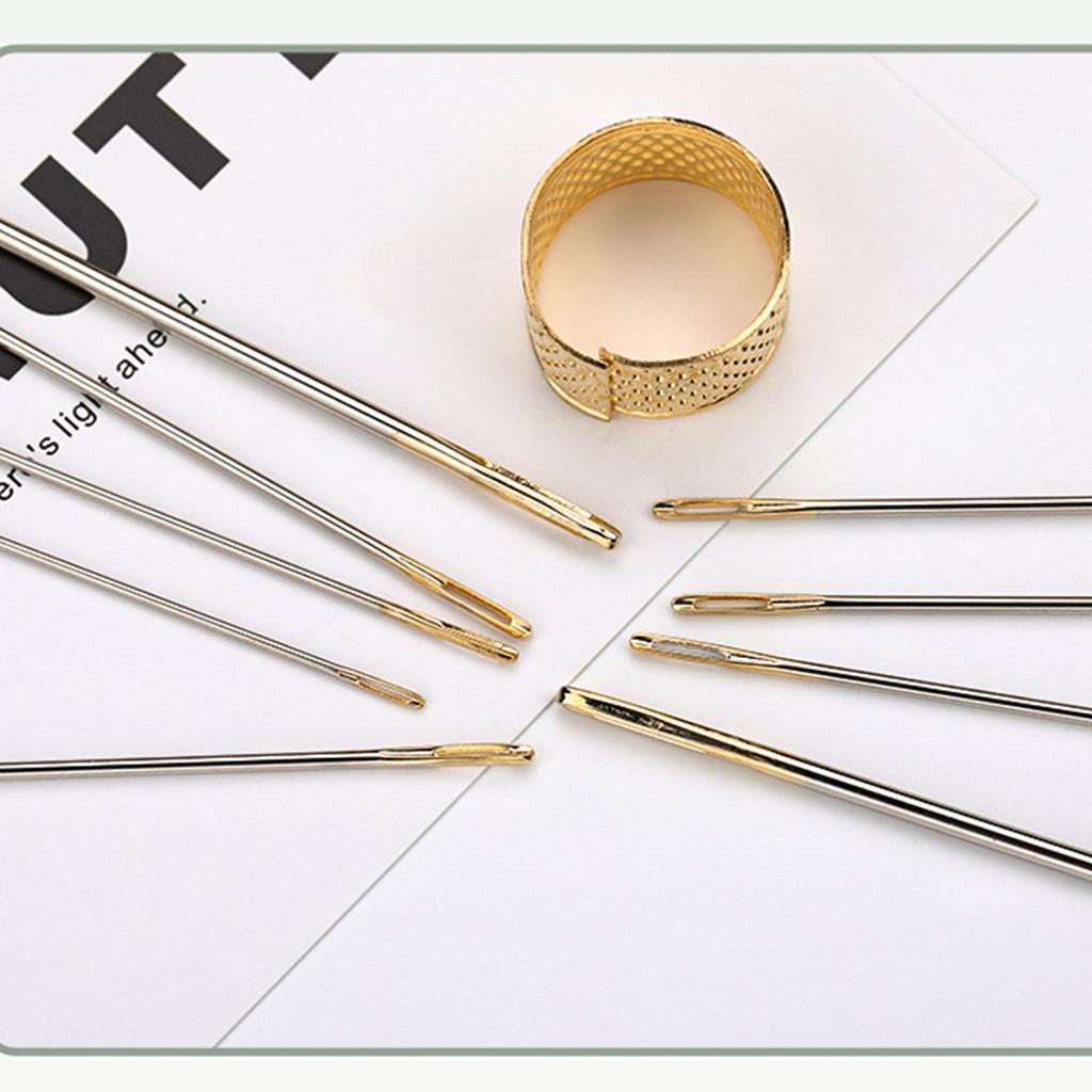 Игла с большим ушком Набор игл для ручного шитья Наперсток для шитья Игла для вышивания Игла для вязания пряжи для рукоделия