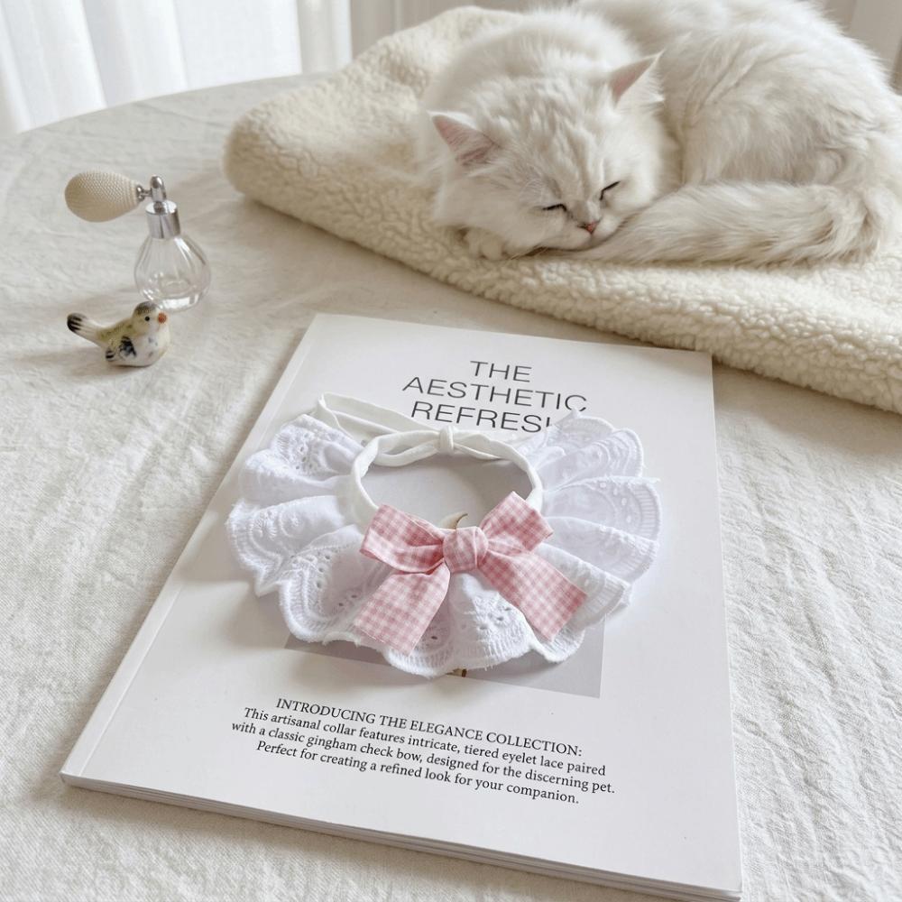 Cute Bowknot Cat Neckerchief Soft Adjustable Cat Scarf Decorative Pet Neck Strap Cat Dogs