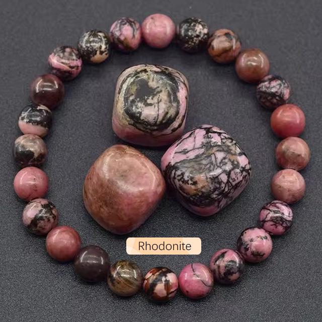 SHINE/TK 8mm Apatite & Sunstone Beaded Bracelet with Agate Crystal and Raw Stones