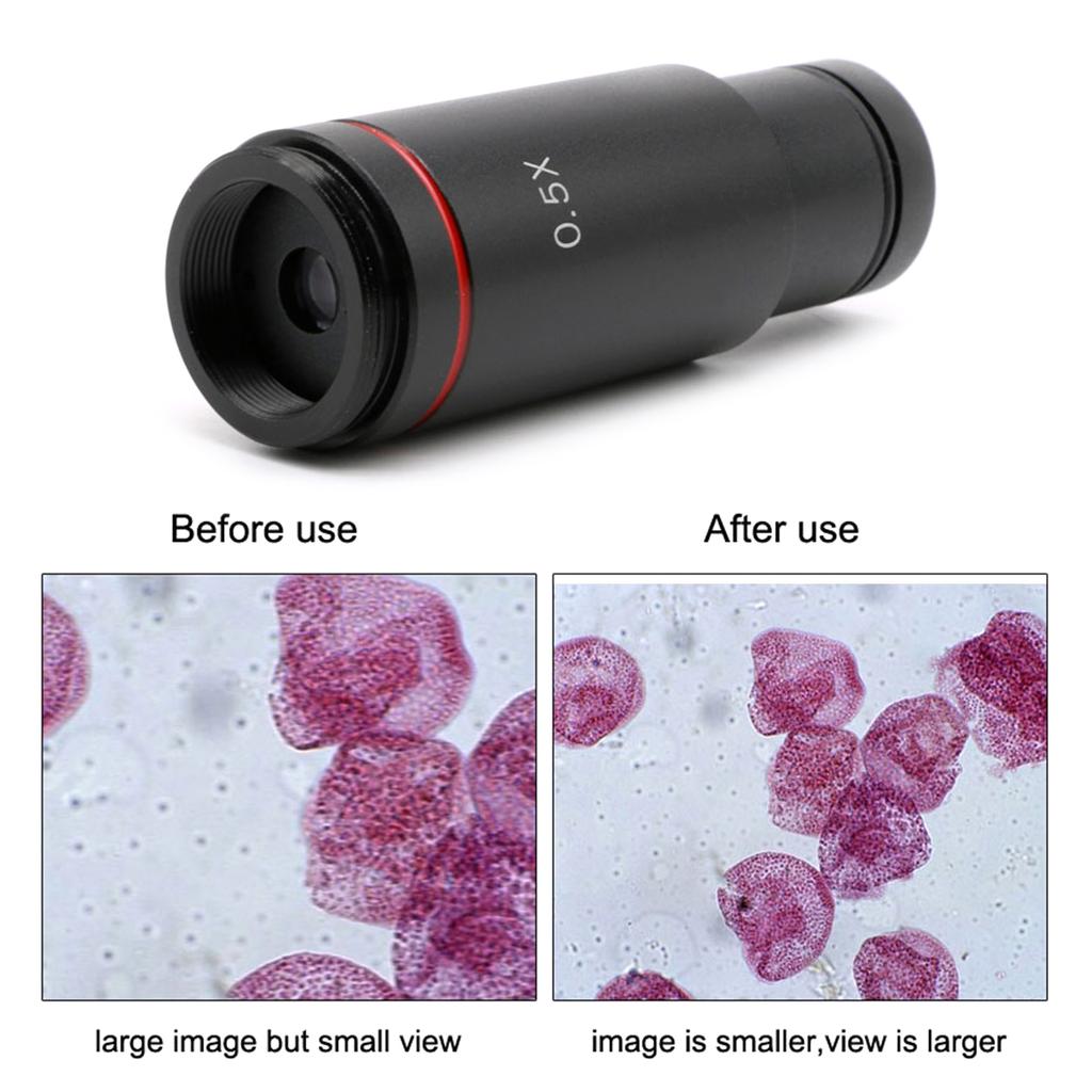 Адаптер для микроскопа 0,5XC, 23,2-миллиметровая электронная линза для окуляра, линза для микроскопа 0,5X, линза для микроскопа с ПЗС-матрицей