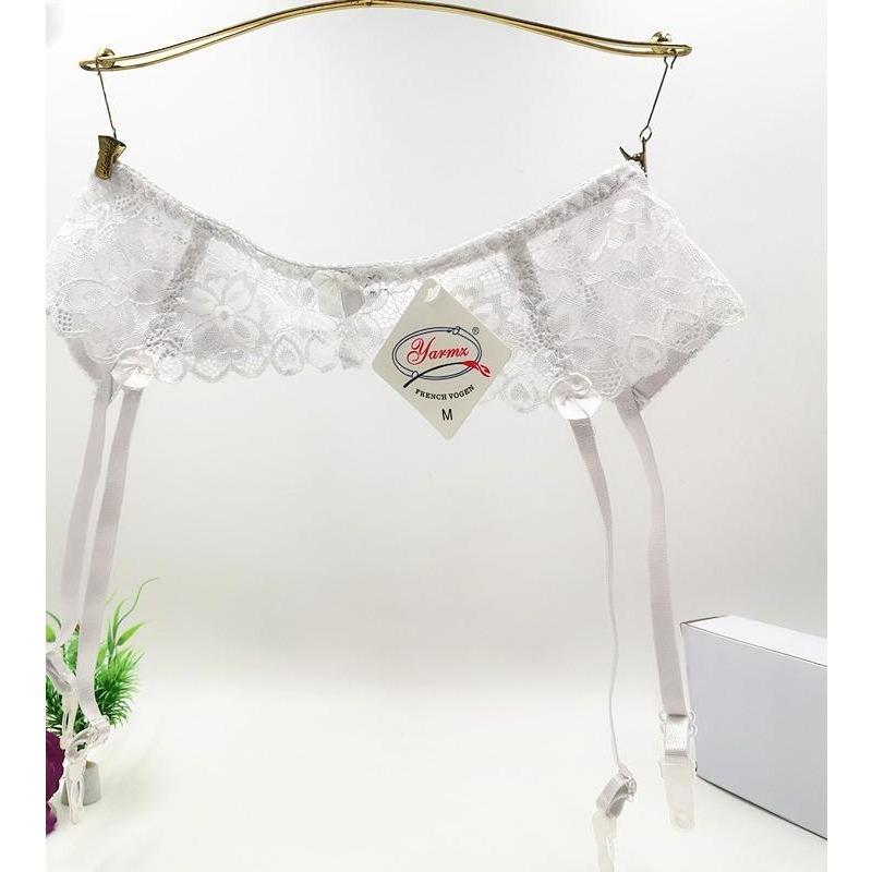 Women's Sexy Lace Garter Belt Plus Size Adjustable Mesh Skirt High Waist Erotic Panties