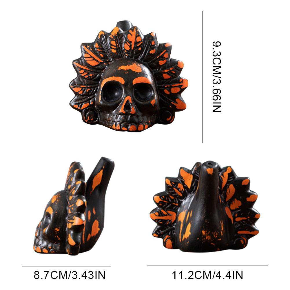 Spooky Aztec Death Whistle Loud Scream Whistle Skull Whistle for Halloween Prank Props