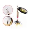 1Pc New Metal Sequins Treble Hook Spoon Spinner Crank Bait Fishing Lure