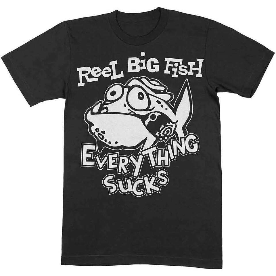 Винтаж Reel Big Fish Silly Fish Хлопковая черная футболка для мужчин Все размеры Футболка KN083