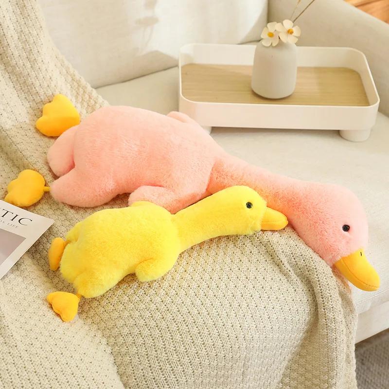 Cute Duck Plush Toys Huge Duck Pressing Will Make A Sound Sleep Pillow Soft Stuffed Animal Goose Doll Birthday Gift