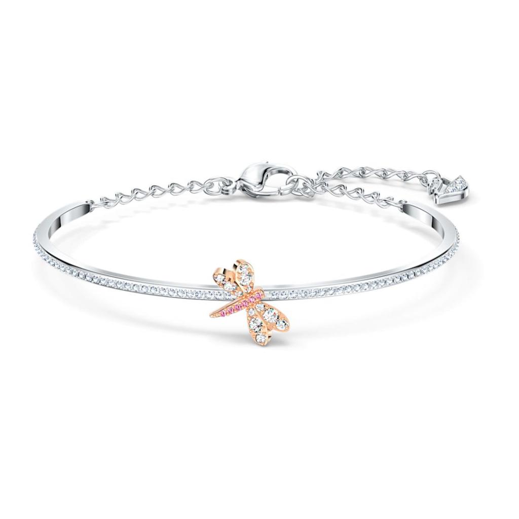 Swarovski Браслет-цепочка с кристаллами и стрекозой «Вечный цветок» для женщин 5518138