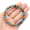 Wealth Symbol Natural Bead Wealth Crystal Bracelet Bracelet Tiger Eye Stone Lucky Shining Imitation Crystal Jewelry Jewelry Gift 1pc Accessories