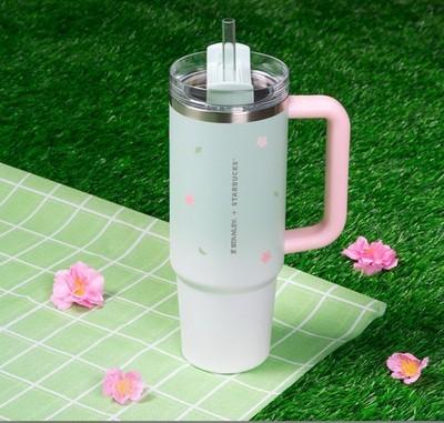 Starbucks Stanley Asia Сакура 2026 Quencher flowstate Термокружка 30 унций