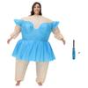 Надувной балетный костюм, надувной танцевальный водонепроницаемый полиэстеровый костюм за 150?190 см взрослый Синий