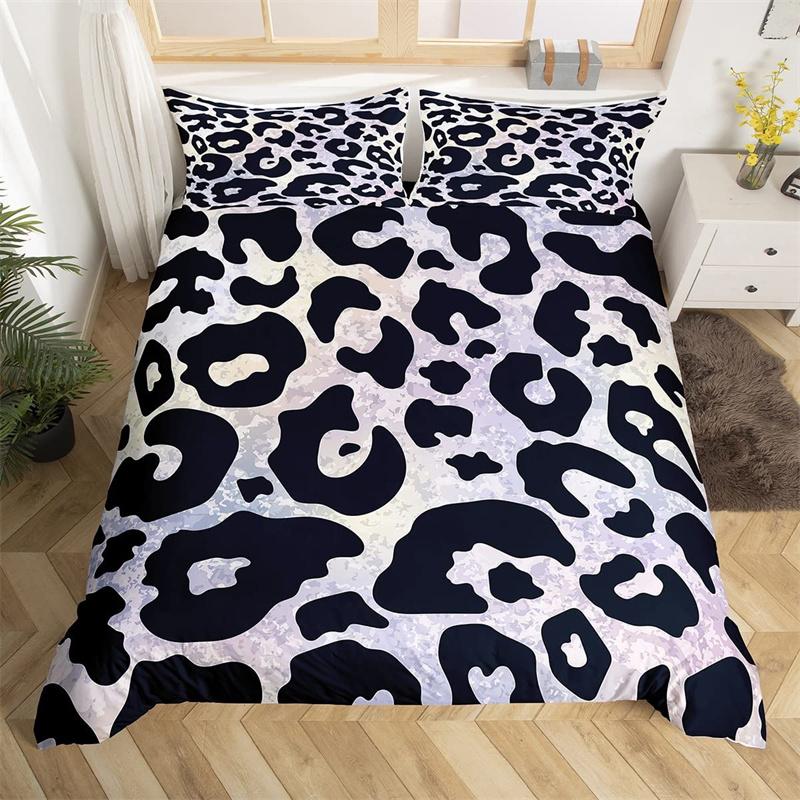 Пододеяльник с принтом леопарда и гепарда, двойной зебровый, змеиный, жирафовый, с принтом шкуры животного, пододеяльник с абстрактным геометрическим узором, комплект постельного белья в стиле пэчворк