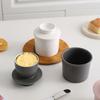 Sealed Butter Storage Container Ceramic Butter Tank Butter Can Butter Cup  Refrigerator