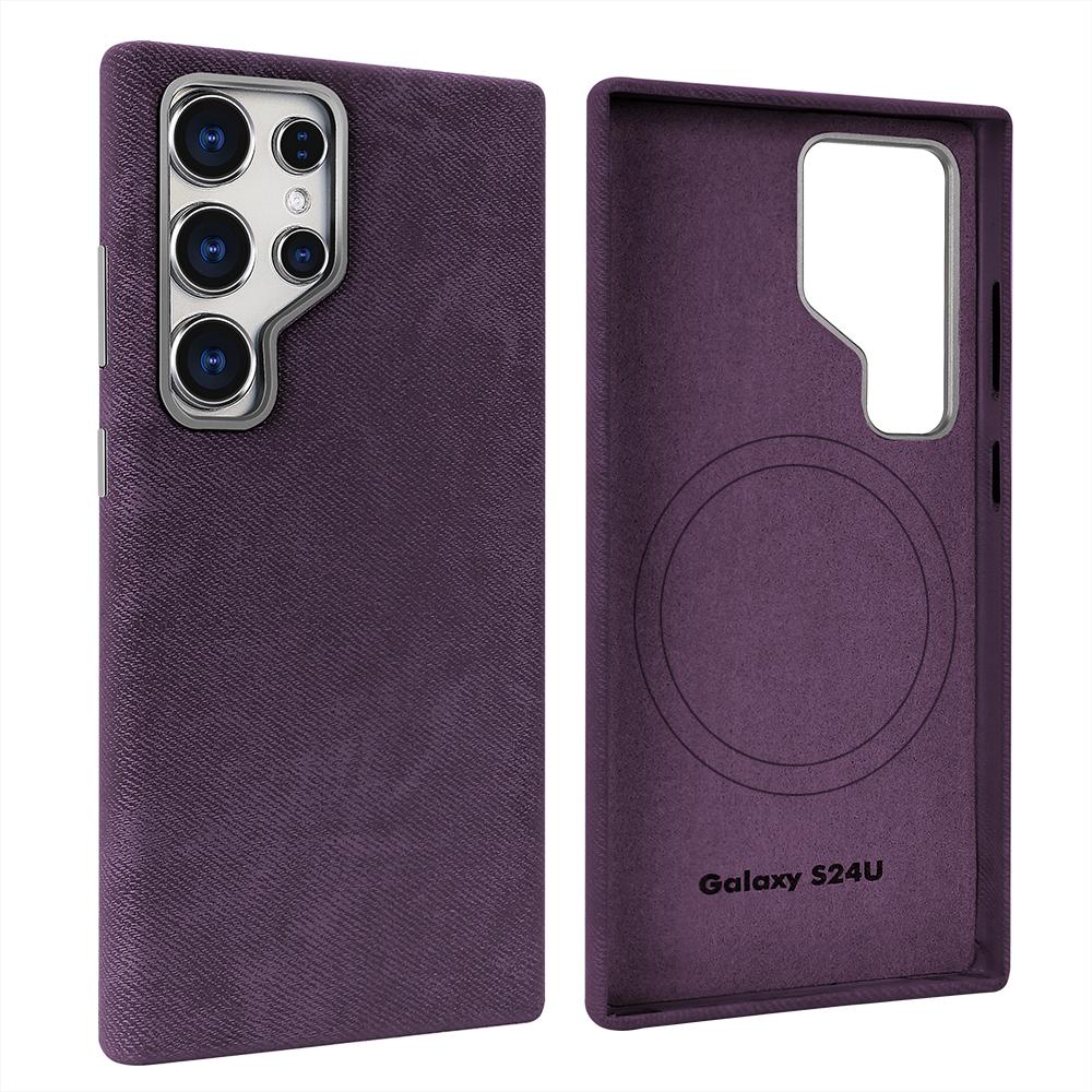 Vietao для чехлов Samsung S26 Ultra с магнитной беспроводной зарядкой, чехол для телефона из микрофибры S25 Ultra с металлическим объективом камеры