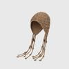 Tassels Crochet Knitted Hat Hollow Out Knit Cap Cute Weave Cap  Apparel Accessories