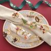 Cross-Border Christmas Napkin Rings: Tree, Reindeer, Wreath, Bells, Candy Cane, Snowflake Hotel Decorations